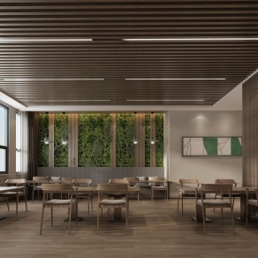 现代自助餐厅3D模型下载